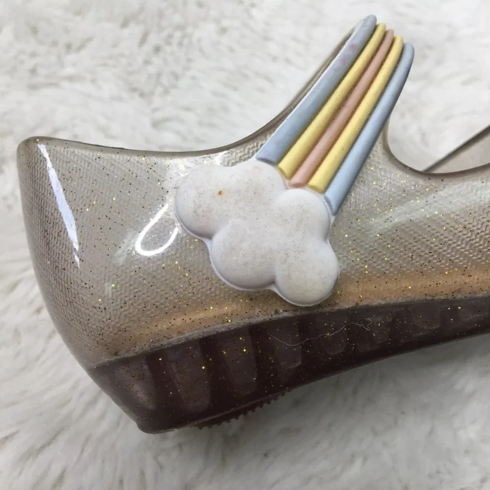 Mini Melissa Little Girls Unicorn Mary Jane Shoes Size 5